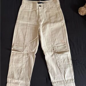 Princess Polly Cream Straight Leg Jeans